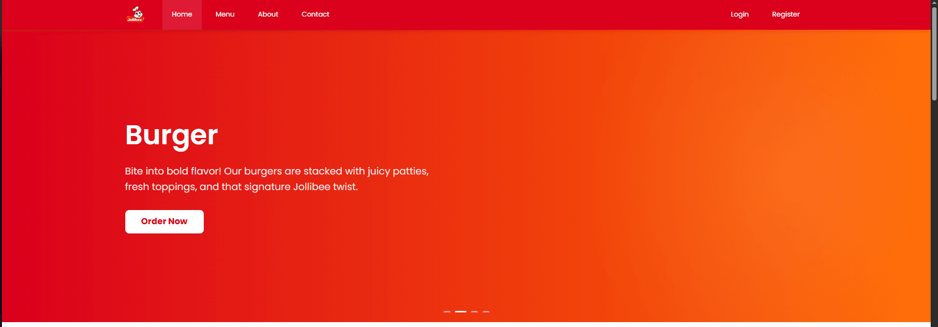 Jollibee Landing Page Clone screenshot